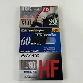 9759 Sony Tonemaster Maxell Lot 3 Blank Cassette Tapes Tone Master Xl New Sealed