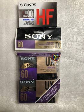 Ux60c Sony Lot Of 3 Ux 60 Audio Cassette Tape Type Ll And 90 Hf - New Sealed