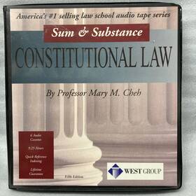 0314145303 Sum & Substance And Constitutional Law By Mary M. Cheh 6 Cassettes