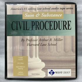 0314242759 Sum & Substance And Civil Procedure By Arthur R. Miller 8 Cassettes