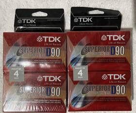 Tdk 020356164218 Superior D90 Normal Bias 4-pack Of Blank Tapes Lot 2
