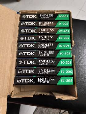 Ec-20s Tdk 020356219307 Endless Cassette 20 Sec Blank Tape Lot Of 9 Brand New