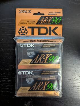 Arx90 Tdk 020356227302 2 Pack Ar-x 90 Cassette Tape New Nos Made In Japan Rare Sealed Arx
