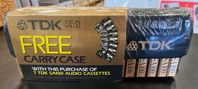Sa100 Tdk 020356238704 Audio Cassettes Qty 7 With Carry Case - Sealed