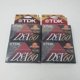 Tdk 020356244903 Ds-x 60 Type I Blank Audio Cassette Tapes Superior High Bias Lot Of 4 Sealed