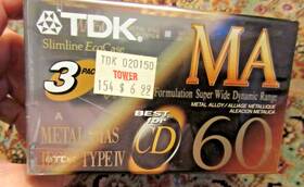Tdk 020356261207 Ma 60 Type Iv Metal Bias Cassette Tape 3 Pack New Sealed