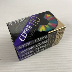 Tdk 020356293208 Cding-ii 110 Minute Power Audio Cassette Hi-bias Type Ii Sealed Qty 4 New