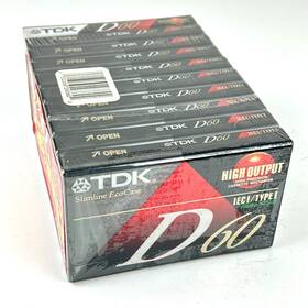 Tdk 020356293802 10 Pack D60 Type I High Output 60 Min Blank Audio Cassette Tapes New Sealed
