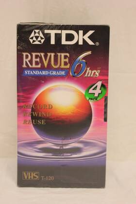 T-120 Tdk 020356361303 Blank New Sealed Premium Quality Hs 6 Hours Vhs Tapes 4 Pack E5