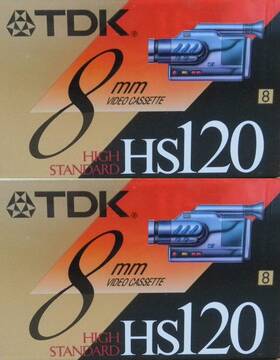 Hs120 Tdk 020356375201 2 Pack 8mm High Standard Video Cassette Tape