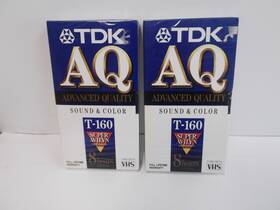 T-160 Tdk 020356380304 Aq Super Avilyn Technology 8 Hour Vhs Tapes Lot Of 2 Nip