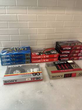 Tdk 027242403208 11 Sealed Blank Cassette Tapes - Sony Maxell