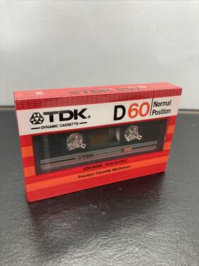 1882 Tdk 1 D 60 1982 Type I Blank Cassette Tape Normal Position Sealed