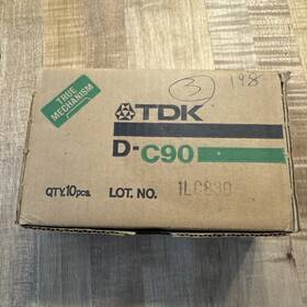 19751977 Tdk Sealed D-90 Low Noise High Output Cassette Tapes Box Of 10 1975-1977