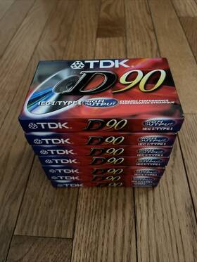 20356-20100 Tdk Audio Cassette D90 Iec1 Type 1 High Output Lot Of 7