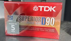 2035621570 Tdk D90 Type I Cassette Tape 5 Pack