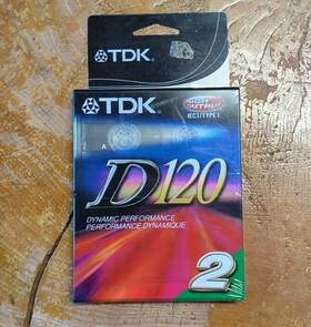 D120 Tdk 356356500405 Lot 2 New Sealed Blank Audio Cassette Tapes Type I High Output Pack