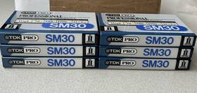 546518 Tdk 6x Pro Sm30 Professional Multitrack Studio Master High Bias Cassette Tapes