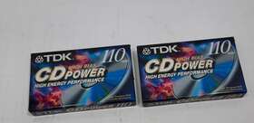 65654544887 Tdk 2 Pack Cd Power 110 Cassette Tapes New High Energy Performance Bias