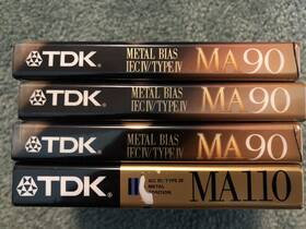 90110 Tdk Lot Of 4 Ma Metal Type Iv Cassettes 90 110 New Nos
