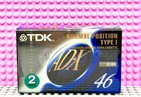 Tdk 902030017828 Ad-x 46 Twin Pak Type I Blank Cassette Tapes 2 Sealed