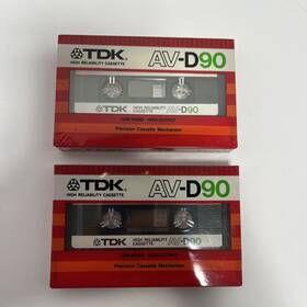 Av-d90 Tdk 902030024062 Audio Cassettes Tape Type 1 Blank Sealed Vintage 1985 Made In Japan-2
