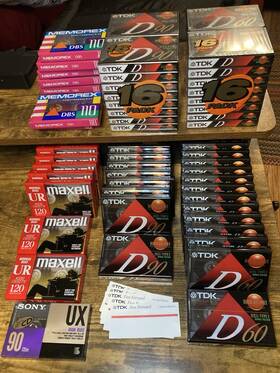 Tdk 902030024147 Lot Of 69 Audio Cassette Tapes Blank New- Maxell Memorex And Sony