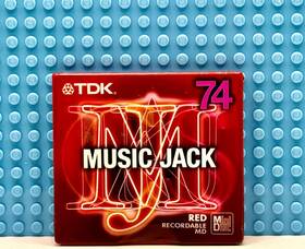 Tdk 902030057992 Md Music Jack Red 74 Vs. Ii Blank Mini Disc 1 Sealed