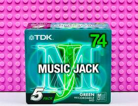 Tdk 902030058241 Md Music Jack Mj 74 5 Pack Green Blank Mini Discs Sealed