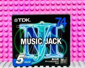 Tdk 902030058258 Md Music Jack Mj 74 5 Pack Blank Mini Discs Sealed
