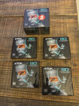 Md-xs80eb Tdk 902030178222 Xs-iv 80 Minute - 9 Blank Sealed Mini Discs