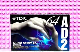 Tdk 902030203771 Ad 2 64 Type Ii Blank Cassette Tape 1 Sealed
