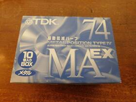 Tdk 902030205669 Ma-ex C74 Type Iv 1997 Blank Cassette Tape 1 Box Of 10 Tapes Sealed