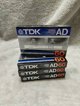 Ad-60 Tdk Ad-50 Lot Of 4 Ad 60 Normal Position Type 1 Cassette Tape