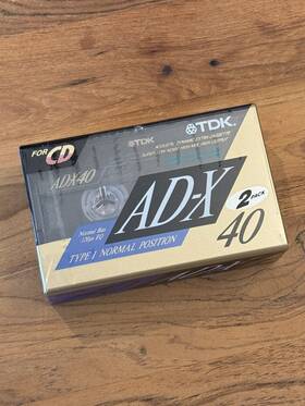 Ad-x40r Tdk 2-pack Ad-x 40 Min Type I Audio Cassette. 90-91 Japanese Market. New Sealed