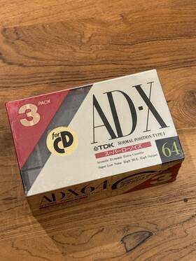 Ad-x64m Tdk 3-pack Ad-x64 Audio Cassettes. 1990 Japan. Nos Sealed. Read Description