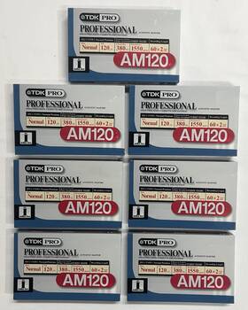 Am120 Tdk 7 Pro Type I Blank Cassette Tape Sealed Professional Acoustic Master