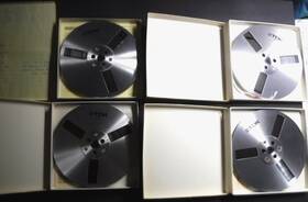 Amr-7 Tdk 4 Vintage 7 Inch Take Up Metal Reels 1/4 With Three Boxes One Maxell Used