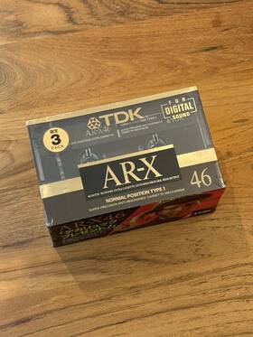 Ar-x46m Tdk 3-pack Ar-x 46 Min Type I Audio Cassette. 90-91 Japanese Market. New Sealed