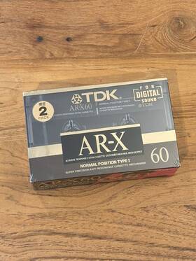 Ar-x60m Tdk 2-pack Ar-x 60 Min Type I Audio Cassette. 90-91 Japanese Market. New Sealed