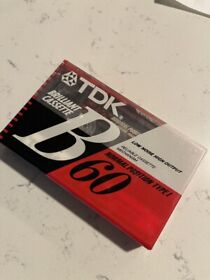 Ap001708b Tdk B-60 Normal Position Type I Brilliant Cassette New