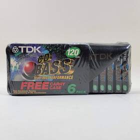 Bas-120axsc6 Tdk New Cd Bass 120 Minute Audio Tapes Pack Of 6