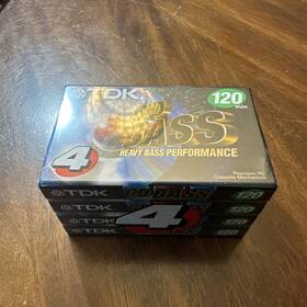 Bas-120 Tdk Bas120 Lot Of 4 Cd Bass 120 Audio Cassette Tapes Model - New Sealed