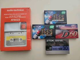 Bassoned60at6023 Tdk Box Lot 5 At-6023 Cleaner- One-tdk- Sm30 Sound Master Pro Two Cd Bass-one D60