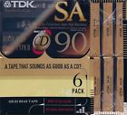Sa90 Tdk Brand New High Bias Type Ii Audio Cassette Tapes 6 Pack 020356503406