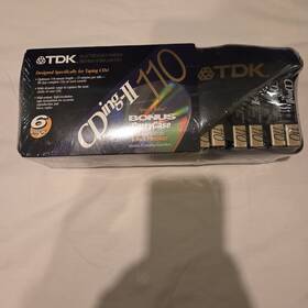 Cding2-110pp6scx Tdk Cding-ii 110 Cassette Tape 6-pack 110min High Bias Recordable With Carry Case