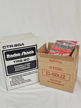 Ctr-80a Tdk Radio Shack Ctr-80a/trs-80 Computer Cassette With Blank 20 Sealed Cossettes