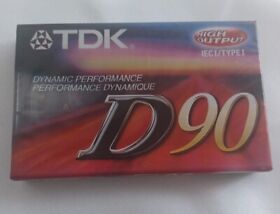 D-90s10 Tdk D90 90 Min Blank Audio Cassette Tape High Output Brand New Sealed