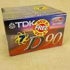 Tdk D90 Cassette Tape High Output Ieci Type I Sealed Pack Of 7 General Purpose 020356506445