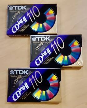 Ing11110min Tdk Lot Of 3 Cd Ing-11 110 M Inch High Bias Audio Cassette Tape New Sealed